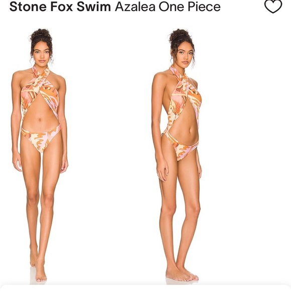 NWT!! Stone Fox Swim Free People Azalea One-Piece Swimsuit Tropic - Picture 5 of 6